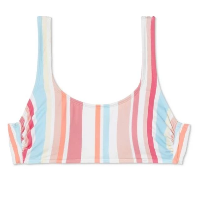 Cheapest ⭐ Juniors' Scoop Neck Bralette Bikini Top - Xhilaration™ Multi Stripe 🧨 7 Cheapest ⭐ Juniors' Scoop Neck Bralette Bikini Top - Xhilaration™ Multi Stripe 🧨 - Image 5
