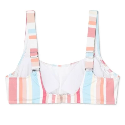 Cheapest ⭐ Juniors' Scoop Neck Bralette Bikini Top - Xhilaration™ Multi Stripe 🧨 8 Cheapest ⭐ Juniors' Scoop Neck Bralette Bikini Top - Xhilaration™ Multi Stripe 🧨 - Image 6