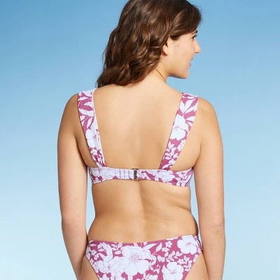 Flash Sale š„ Juniors' Ribbed Knot-Front Bralette Bikini Top - Xhilaration⢠Berry Pink Floral Print ā 3 Flash Sale š„ Juniors' Ribbed Knot-Front Bralette Bikini Top - Xhilaration⢠Berry Pink Floral Print ā