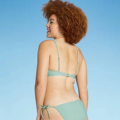 Budget ⌛ Juniors' Ruched Bralette Bikini Top - Xhilaration™ Light Green 👍 6 Budget ⌛ Juniors' Ruched Bralette Bikini Top - Xhilaration™ Light Green 👍 - Image 4