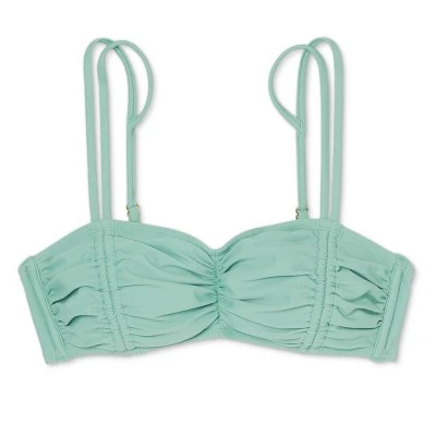 Budget ⌛ Juniors' Ruched Bralette Bikini Top - Xhilaration™ Light Green 👍 7 Budget ⌛ Juniors' Ruched Bralette Bikini Top - Xhilaration™ Light Green 👍 - Image 5