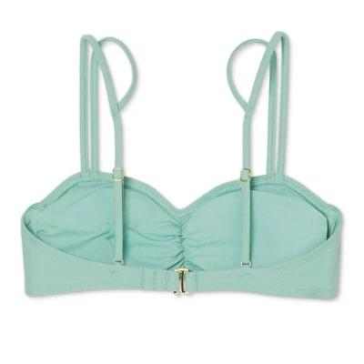 Budget ⌛ Juniors' Ruched Bralette Bikini Top - Xhilaration™ Light Green 👍 8 Budget ⌛ Juniors' Ruched Bralette Bikini Top - Xhilaration™ Light Green 👍 - Image 6