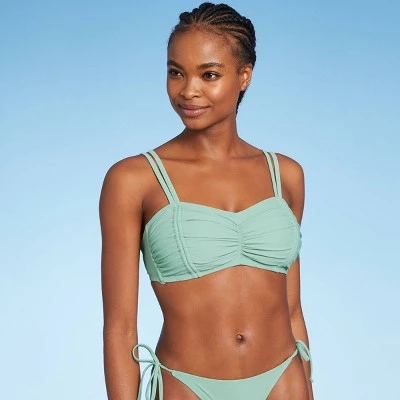 Budget ⌛ Juniors' Ruched Bralette Bikini Top - Xhilaration™ Light Green 👍 14 Budget ⌛ Juniors' Ruched Bralette Bikini Top - Xhilaration™ Light Green 👍 - Image 12