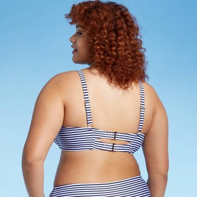 Flash Sale ⌛ Juniors' Plus Size Bralette Bikini Top - Xhilaration™ Navy/White Stripe 🎉 3 Flash Sale ⌛ Juniors' Plus Size Bralette Bikini Top - Xhilaration™ Navy/White Stripe 🎉