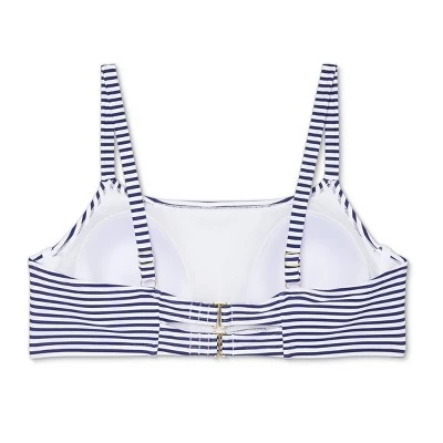 Flash Sale ⌛ Juniors' Plus Size Bralette Bikini Top - Xhilaration™ Navy/White Stripe 🎉 6 Flash Sale ⌛ Juniors' Plus Size Bralette Bikini Top - Xhilaration™ Navy/White Stripe 🎉 - Image 4