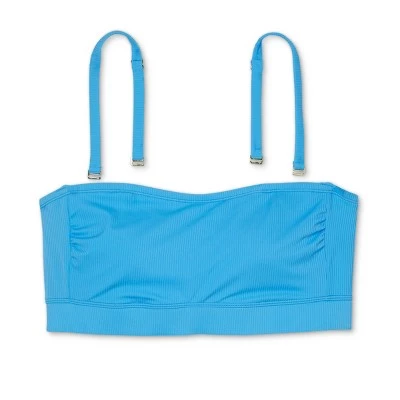 Brand new 🌟 Juniors' Plus Size Ribbed Longline Bandeau Bikini Top - Xhilaration™ Blue 😍 5 Brand new 🌟 Juniors' Plus Size Ribbed Longline Bandeau Bikini Top - Xhilaration™ Blue 😍 - Image 3