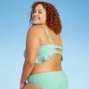 Buy 🛒 Juniors' Plus Size Ribbed Ruffle Tie-Front Bralette Bikini Top - Xhilaration™ Mint Green 👍 -Swimsuits Official Site unnamed file 6292