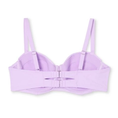 Cheapest 🛒 Juniors' Plus Size Shirred Underwire Bikini Top - Xhilaration™ Lilac Purple 😀 6 Cheapest 🛒 Juniors' Plus Size Shirred Underwire Bikini Top - Xhilaration™ Lilac Purple 😀 - Image 4