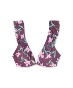 Budget ⭐ Women's Lightly Lined Ruffle Front Bikini Top - Shade & Shore™ Dusk Floral 😍 -Swimsuits Official Site unnamed file 6369