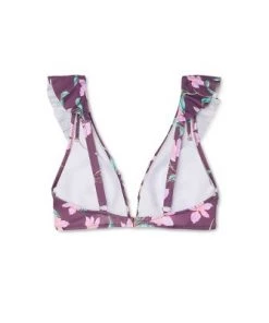 Budget ⭐ Women's Lightly Lined Ruffle Front Bikini Top - Shade & Shore™ Dusk Floral 😍 -Swimsuits Official Site unnamed file 6370