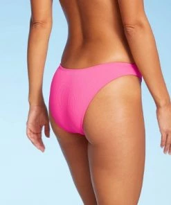 Cheap 🤩 Juniors' Ribbed Cheeky High Leg Bikini Bottom - Xhilaration™ Coral Pink 🎉