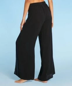 Coupon ⭐ Women's Tie-Front Cover Up Pants - Kona Sol™ Black 🌟