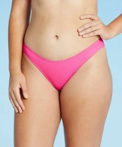 Cheap 🤩 Juniors' Ribbed Cheeky High Leg Bikini Bottom - Xhilaration™ Coral Pink 🎉 -Swimsuits Official Site unnamed file 640