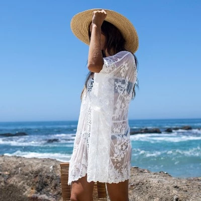 Best deal ๐ Women's White Lace Crochet Cover Up - Cupshe - One Size Fits Most ๐งจ 4 Best deal ๐ Women's White Lace Crochet Cover Up - Cupshe - One Size Fits Most ๐งจ - Image 2