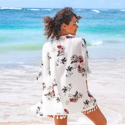Best Sale β Women's Floral Cardigan Tassel Chiffon Beach Cover Up - Cupshe, One Size Fits Most π 3 Best Sale β Women's Floral Cardigan Tassel Chiffon Beach Cover Up - Cupshe, One Size Fits Most π