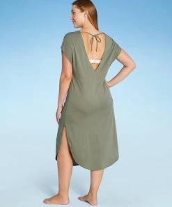 Promo 🎁 Women's V-Neck Maxi Cover Up Dress 👗 - Kona Sol™ Sage Green 😀 -Swimsuits Official Site unnamed file 6470