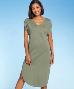 Promo 🎁 Women's V-Neck Maxi Cover Up Dress 👗 - Kona Sol™ Sage Green 😀 -Swimsuits Official Site unnamed file 6473