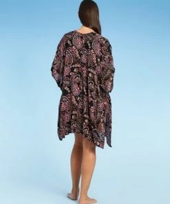 Coupon 🛒 Women's Open-Front Cover Up Duster - Shade & Shore™ Black Multi ⭐