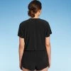Outlet 😀 Women's Short Sleeve Cover Up Swim Romper - Aqua Green® True Navy 🎉 -Swimsuits Official Site unnamed file 6490