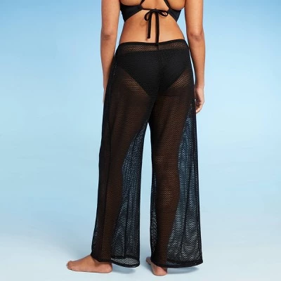 Flash Sale 🧨 Women's Crochet Lurex Cover Up Pants - Shade & Shore™ Black 🧨 5 Flash Sale 🧨 Women's Crochet Lurex Cover Up Pants - Shade & Shore™ Black 🧨 - Image 3