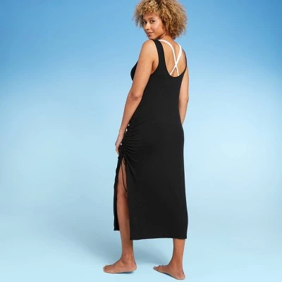 Buy 🛒 Women's Ribbed Cinched Midi Cover Up Tank Dress 👗 - Shade & Shore™ Green 🧨 5 Buy 🛒 Women's Ribbed Cinched Midi Cover Up Tank Dress 👗 - Shade & Shore™ Green 🧨 - Image 3