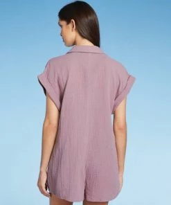 Best reviews of 👏 Women's Short Sleeve Button-Up Cover Up Playsuit - Shade & Shore™ 🔔