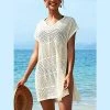 Cheapest ✨ Women's Crochet Hollow Out Side Slits Knot Front Above Knee Length Cover Up-Cupshe ✨ -Swimsuits Official Site unnamed file 6556