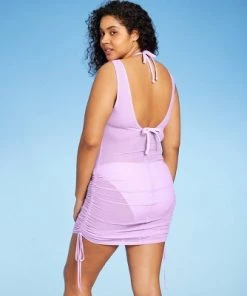 Brand new 🤩 Juniors' Tunneled Mesh Cover Up Tank Dress 👗 - Xhilaration™ Lavender 😍 -Swimsuits Official Site unnamed file 6580