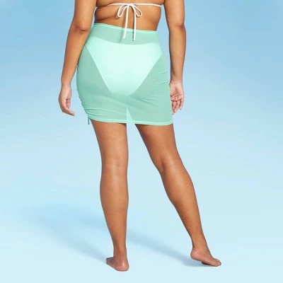Discount 🛒 Juniors' Tunneled Mesh Cover Up Skirt - Xhilaration™ Mint Green 🎉 5 Discount 🛒 Juniors' Tunneled Mesh Cover Up Skirt - Xhilaration™ Mint Green 🎉 - Image 3