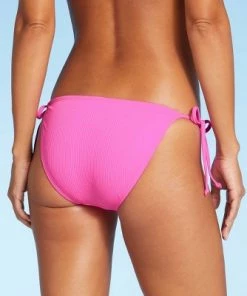 Wholesale 🔔 Juniors' Ribbed String Bikini Bottom - Xhilaration™ Black ⌛