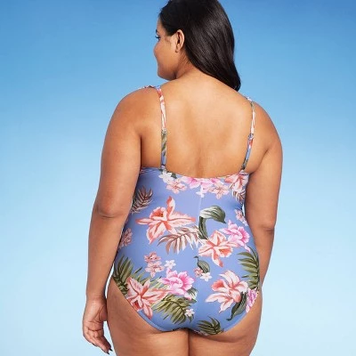 Hot Sale 🔥 Women's Over the Shoulder Ruffle High Coverage One Piece Swimsuit - Kona Sol™ Multi 🎁 4 Hot Sale 🔥 Women's Over the Shoulder Ruffle High Coverage One Piece Swimsuit - Kona Sol™ Multi 🎁 - Image 3
