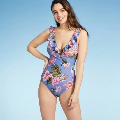 Hot Sale 🔥 Women's Over the Shoulder Ruffle High Coverage One Piece Swimsuit - Kona Sol™ Multi 🎁 9 Hot Sale 🔥 Women's Over the Shoulder Ruffle High Coverage One Piece Swimsuit - Kona Sol™ Multi 🎁 - Image 8