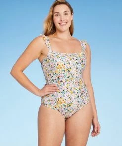 Coupon ⭐ Women's Ditzy Ruffle Shoulder Medium Coverage One Piece Swimsuit - Kona Sol™ Multi 🌟 -Swimsuits Official Site unnamed file 6648