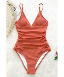 Cheap ⌛ Women's Bright Day Shirring One Piece Swimsuit - Cupshe 🛒 -Swimsuits Official Site unnamed file 6697