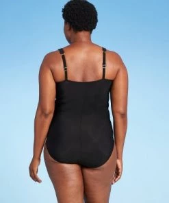 Hot Sale 💯 Women's Waist Detail Over the Shoulder One Piece Swimsuit - Aqua Green® Black 🌟 9 Hot Sale 💯 Women's Waist Detail Over the Shoulder One Piece Swimsuit - Aqua Green® Black 🌟 -Swimsuits Official Site unnamed file 6713