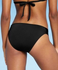 New ❤️ Women's Side-Tab Medium Coverage Hipster Bikini Bottom - Kona Sol™ Atlantic Burgundy 🔥