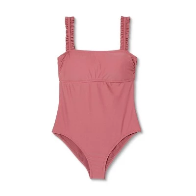 Best reviews of 😀 Women's Square Neck Ruffle Shoulder Medium Coverage One Piece Swimsuit - Kona Sol™ Mauvewood ✨ 6 Best reviews of 😀 Women's Square Neck Ruffle Shoulder Medium Coverage One Piece Swimsuit - Kona Sol™ Mauvewood ✨ - Image 4