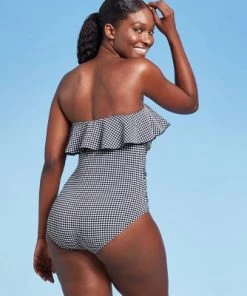 Best reviews of 🌟 Women's Bandeau Flounce High Coverage One Piece Swimsuit - Kona Sol™ Navy Blue ✔️ -Swimsuits Official Site unnamed file 6826