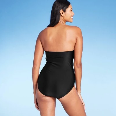 Best Pirce ✨ Women's Crochet Flounce High Coverage One Piece Swimsuit - Kona Sol™ Black ✔️ 3 Best Pirce ✨ Women's Crochet Flounce High Coverage One Piece Swimsuit - Kona Sol™ Black ✔️