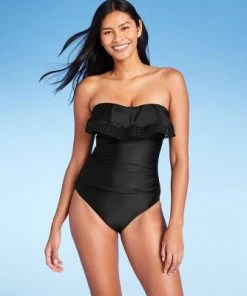 Best Pirce ✨ Women's Crochet Flounce High Coverage One Piece Swimsuit - Kona Sol™ Black ✔️ 25 Best Pirce ✨ Women's Crochet Flounce High Coverage One Piece Swimsuit - Kona Sol™ Black ✔️ -Swimsuits Official Site unnamed file 6885