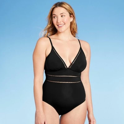 Cheapest 💯 Women's Ladder Trim Medium Coverage One Piece Swimsuit - Kona Sol™ Black Multi 🧨 4 Cheapest 💯 Women's Ladder Trim Medium Coverage One Piece Swimsuit - Kona Sol™ Black Multi 🧨 - Image 2