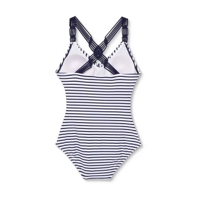 Wholesale ✨ Women's High Coverage One Piece Swimsuit - Kona Sol™ Navy Stripe ❤️ 7 Wholesale ✨ Women's High Coverage One Piece Swimsuit - Kona Sol™ Navy Stripe ❤️ - Image 5