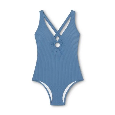 Cheap ✔️ Women's Wide Ribbed Ring Medium Coverage One Piece Swimsuit - Kona Sol™ Dark Green 🤩 6 Cheap ✔️ Women's Wide Ribbed Ring Medium Coverage One Piece Swimsuit - Kona Sol™ Dark Green 🤩 - Image 4