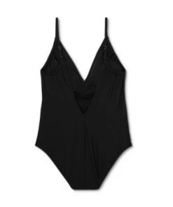 Coupon 👏 Women's V-Neck Shirred Medium Coverage One Piece Swimsuit - Kona Sol™ Black 🛒 -Swimsuits Official Site unnamed file 6978