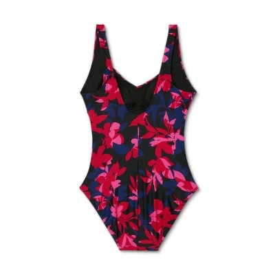 Cheapest ⭐ Women's Cinch-Front One Piece Swimsuit - Aqua Green® Floral 🤩 7 Cheapest ⭐ Women's Cinch-Front One Piece Swimsuit - Aqua Green® Floral 🤩 - Image 5