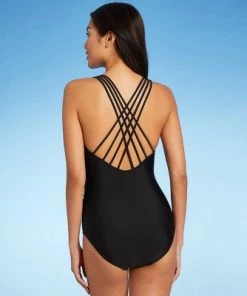 Flash Sale 👏 Women's Strappy Back High Coverage One Piece Swimsuit - Kona Sol™ Animal Print 🛒