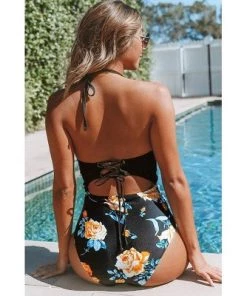 Wholesale 👍 Women's Halter Cutout Lace Up One Piece Swimsuit - Cupshe 😀 -Swimsuits Official Site unnamed file 7073