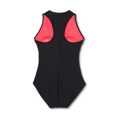 Deals 👏 Women's High Neck Zip-Up One Piece Swimsuit - Aqua Green® Black 👍 8 Deals 👏 Women's High Neck Zip-Up One Piece Swimsuit - Aqua Green® Black 👍 - Image 6