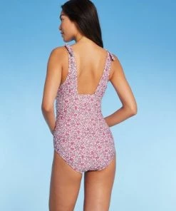 Best Pirce 👍 Women's Shoulder Tie High Coverage One Piece Swimsuit - Kona Sol™ Multi 🔥