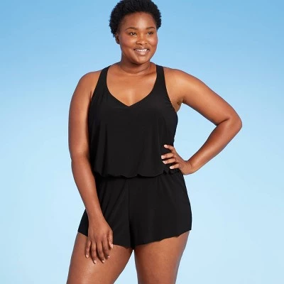 Discount 👍 Women's V-Neck Racerback Swim Romper- Aqua Green® Nairobi 🧨 4 Discount 👍 Women's V-Neck Racerback Swim Romper- Aqua Green® Nairobi 🧨 - Image 2